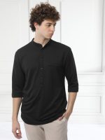 Μπλούζα T-shirt Με Κουμπιά Valerio 270-220 Μαύρο - Image 3