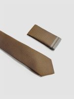 Ανδρική Γραβάτα Με Μαντηλάκι 33-6099 Beige 2 - Image 2