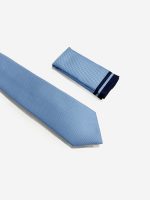 Ανδρική Γραβάτα Με Μαντηλάκι 33-6099 Light Blue 2 - Image 2