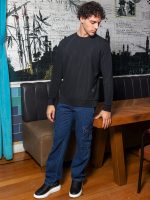 Baggy Παντελόνι Jean Cargo Με Πλαϊνές Τσέπες 40-169 Μπλε - Image 3