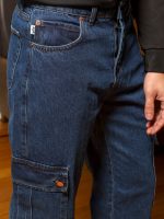 Baggy Παντελόνι Jean Cargo Με Πλαϊνές Τσέπες 40-169 Μπλε - Image 2