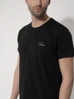 Ανδρικό Βαμβακερό Κοντομάνικο T-shirt Silvio 33-207030 Μαύρο - Image 4