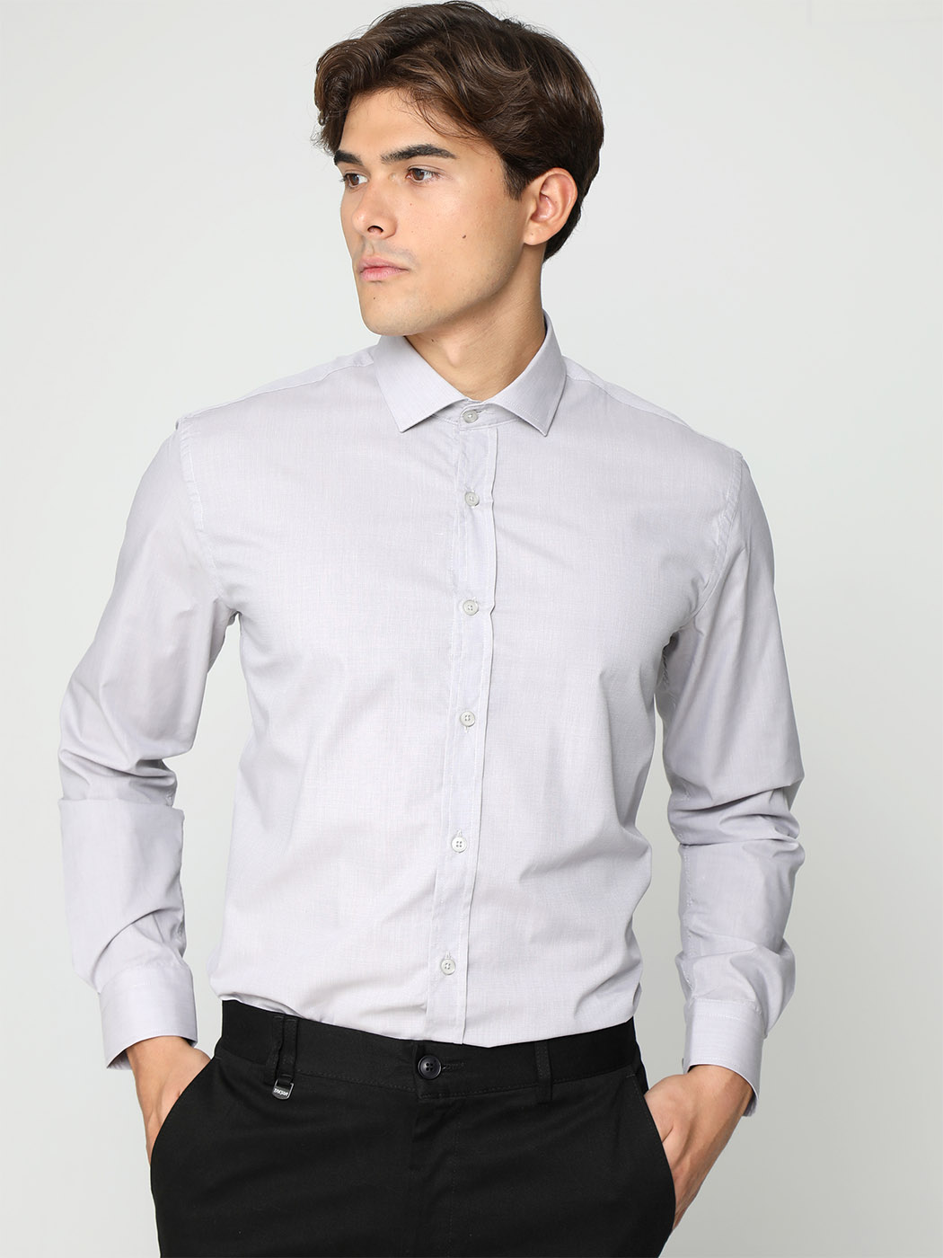 0990 copy Πουκάμισο GENARO 33-7350 Γκρι Slim-fit - Image 1