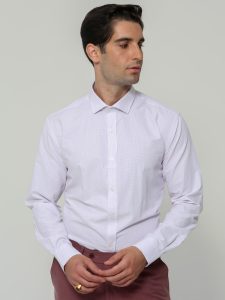 Πουκάμισο DIEGO 33-7397 Λευκό Με Σχέδιο Slim-fit