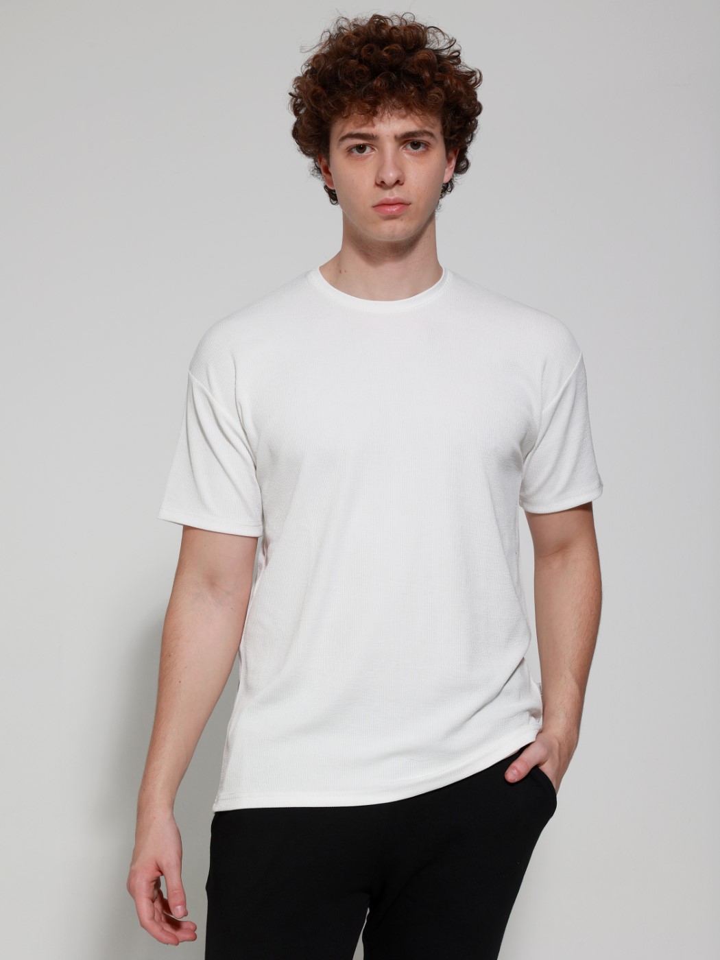 207027_leyko_z2239 Ανδρικό Κοντομάνικο Oversize T-shirt Harry 207027 Λευκό - Image 1