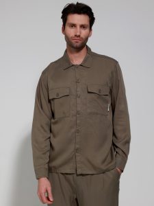 Ανδρικό Over Πουκάμισο Dario 2182 Χακί
