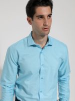 Πουκάμισο GENARO 33-7350 Τυρκουάζ Slim-fit - Image 5