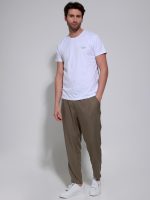 Ανδρικό Βαμβακερό Κοντομάνικο T-shirt Silvio 33-207030 Λευκό - Image 2