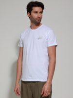 Ανδρικό Βαμβακερό Κοντομάνικο T-shirt Silvio 33-207030 Λευκό