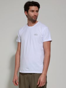 Ανδρικό Βαμβακερό Κοντομάνικο T-shirt Silvio 33-207030 Λευκό