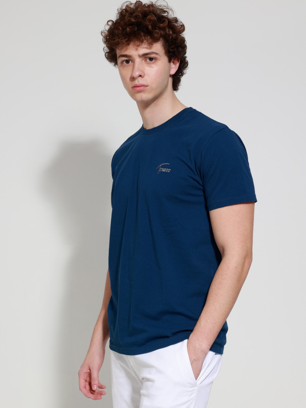 33-207030_mple_z2290 Ανδρικό Βαμβακερό Κοντομάνικο T-shirt Silvio 33-207030 Μπλε - Image 1