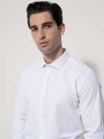 Ανδρικό Πουκάμισο Με Εφαρμογή Slim Milo 33-7408 Λευκό Slim-fit - Image 3