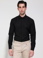 Ανδρικό Πουκάμισο TAILOR-FIT Oliano 33-8160 Μαύρο Φαρδιά γραμμή - Image 4