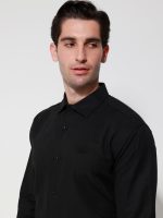 Ανδρικό Πουκάμισο TAILOR-FIT Oliano 33-8160 Μαύρο Φαρδιά γραμμή - Image 2