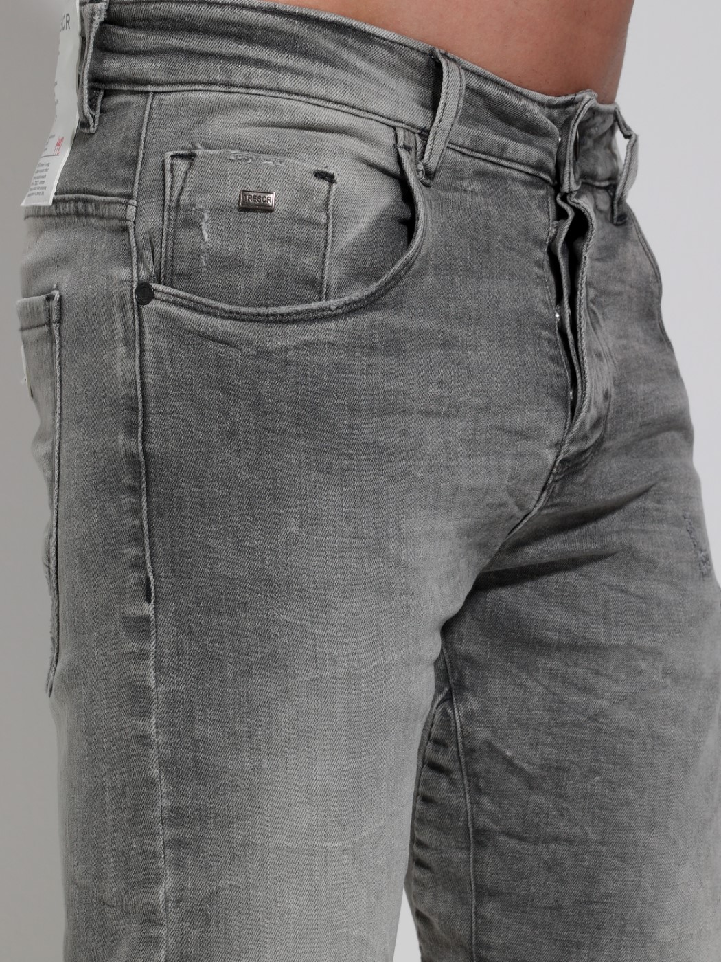 6158_gkri_jean_1964 Ανδρικό Παντελόνι Jean London 6158 Γκρι - Image 1