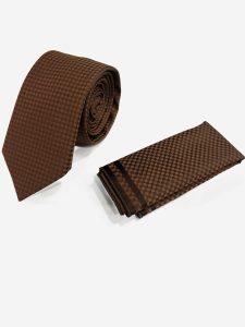 Ανδρική Γραβάτα Με Μαντηλάκι 33-6099 Camel 2