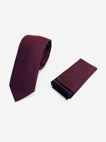 Ανδρική Γραβάτα Με Μαντηλάκι 33-6099 Red 3 - Image 4