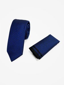Ανδρική Γραβάτα Με Μαντηλάκι 33-6099 Blue 6