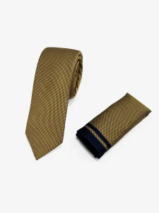 Ανδρική Γραβάτα Με Μαντηλάκι 33-6099 Camel 1