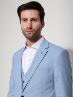 Ανδρικό Κοστούμι Με Γιλέκο Charis 33-1611 Light Blue - Image 7