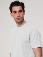 Ανδρικό T-shirt Με Ιδιαίτερη Πλέξη Moreto 207018 Λευκό - Image 2