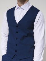 Ανδρικό Μοντέρνο Γιλέκο Lenon 9468 Μπλε - Image 3