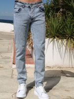 Ανδρικό Jean Παντελόνι Πεντάτσεπο 40-170 Ανοιχτό Μπλε - Image 8