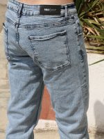 Ανδρικό Jean Παντελόνι Πεντάτσεπο 40-170 Ανοιχτό Μπλε - Image 6