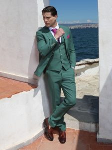 Ανδρικό Κοστούμι Με Γιλέκο Patrizio 280-30 Πράσινο