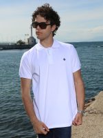 Ανδρικό POLO Oversized Κοντομάνικο T-shirt 10-687 Λευκό - Image 6