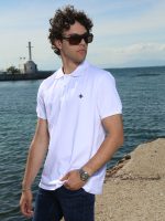 Ανδρικό POLO Oversized Κοντομάνικο T-shirt 10-687 Λευκό - Image 3