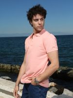 Ανδρικό POLO Oversized Κοντομάνικο T-shirt 10-688 Σομόν - Image 4