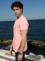 Ανδρικό POLO Oversized Κοντομάνικο T-shirt 10-688 Σομόν - Image 6