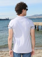 Ανδρικό POLO Κοντομάνικο T-shirt 10-689 Γκρι - Μεγάλα Νούμερα - Image 6