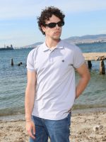 Ανδρικό POLO Κοντομάνικο T-shirt 10-689 Γκρι - Μεγάλα Νούμερα - Image 5