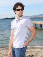 Ανδρικό POLO Κοντομάνικο T-shirt 10-689 Γκρι - Μεγάλα Νούμερα - Image 3