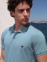 Ανδρικό POLO Κοντομάνικο T-shirt 10-690 Σιελ - Μεγάλα Νούμερα - Image 2