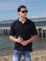 Ανδρικό POLO Κοντομάνικο T-shirt 10-691 Μπλε - Μεγάλα Νούμερα