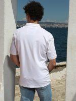 Ανδρικό POLO Κοντομάνικο T-shirt 10-693 Λευκό - Μεγάλα Νούμερα - Image 6