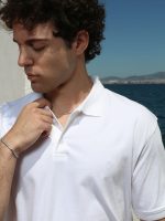Ανδρικό POLO Κοντομάνικο T-shirt 10-693 Λευκό - Μεγάλα Νούμερα