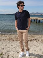 Ανδρικό POLO Κοντομάνικο T-shirt 10-695 Μπλε - Image 3