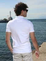 Ανδρικό POLO Κοντομάνικο T-shirt 10-697 Λευκό - Image 4