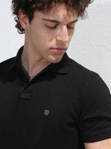 Ανδρικό POLO Κοντομάνικο T-shirt 10-698 Μαύρο