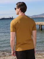 Κοντομάνικο Μπλουζάκι Με Κουμπάκια 10-701 Μουσταρδί - Μεγάλα Νούμερα - Image 8