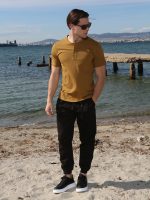 Κοντομάνικο Μπλουζάκι Με Κουμπάκια 10-701 Μουσταρδί - Μεγάλα Νούμερα - Image 7