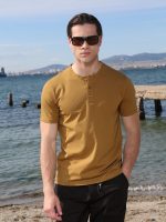 Κοντομάνικο Μπλουζάκι Με Κουμπάκια 10-701 Μουσταρδί - Μεγάλα Νούμερα - Image 10