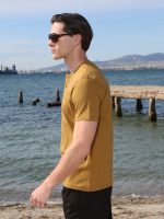 Κοντομάνικο Μπλουζάκι Με Κουμπάκια 10-701 Μουσταρδί - Μεγάλα Νούμερα - Image 9