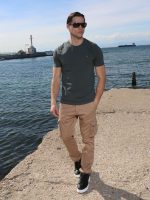 Κοντομάνικο Μπλουζάκι T-shirt 10-706 Χακί - Μεγάλα Νούμερα - Image 3