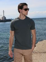 Κοντομάνικο Μπλουζάκι T-shirt 10-706 Χακί - Μεγάλα Νούμερα - Image 4