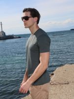 Κοντομάνικο Μπλουζάκι T-shirt 10-706 Χακί - Μεγάλα Νούμερα - Image 2